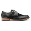 Borcelle Men's Signature Hybrid Monk-Strap Brogues – Onyx Black