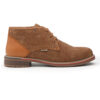 Borcelle Men’s Cognac Suede Desert Boots – Heritage Tan Accents