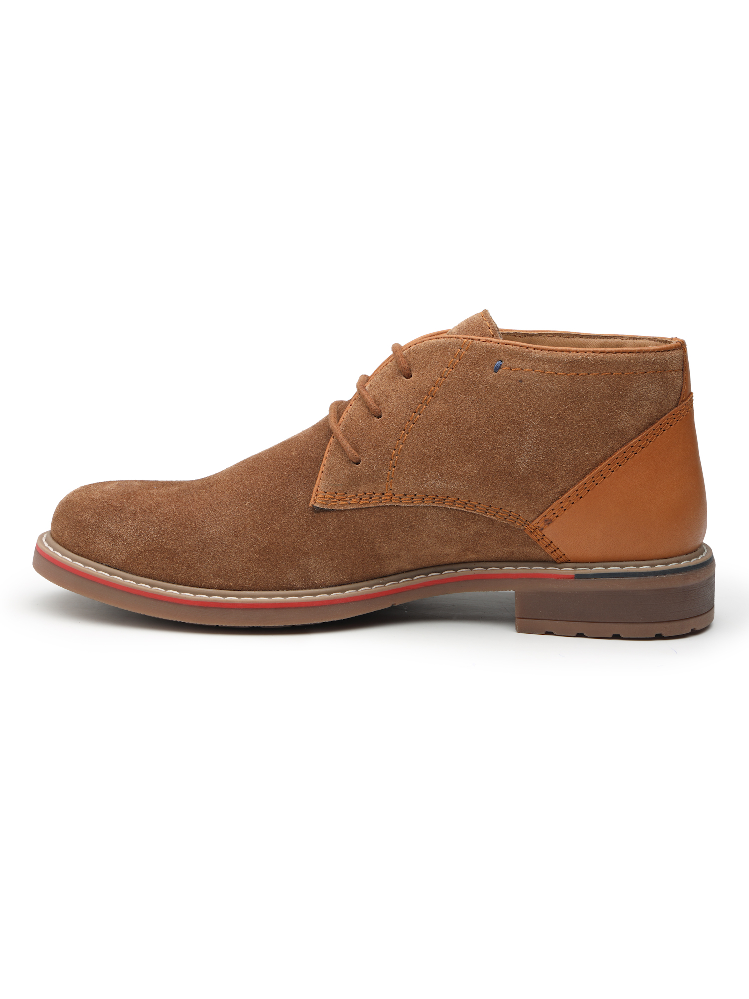 Borcelle Men’s Cognac Suede Desert Boots – Heritage Tan Accents - Image 3