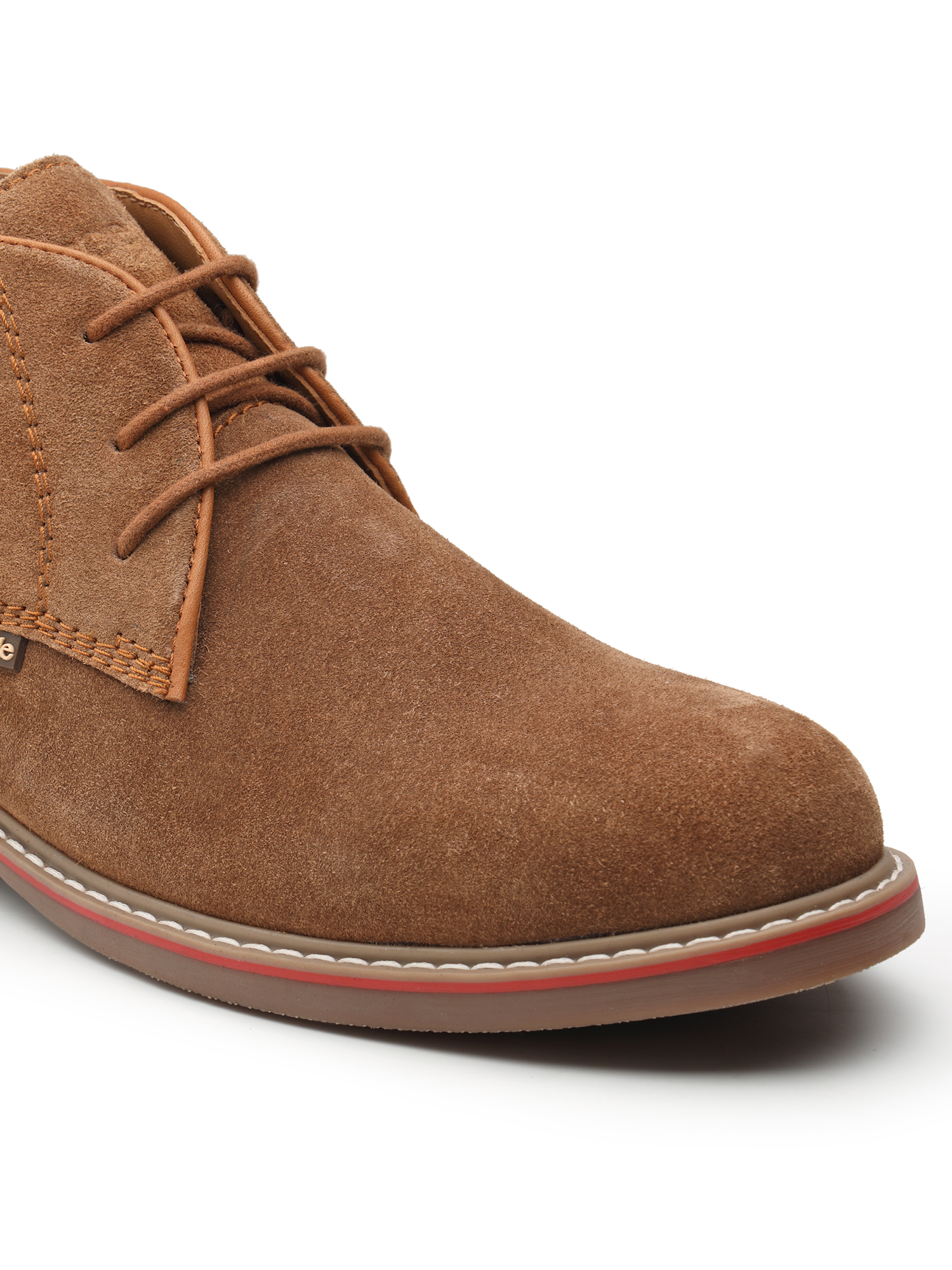 Borcelle Men’s Cognac Suede Desert Boots – Heritage Tan Accents - Image 6