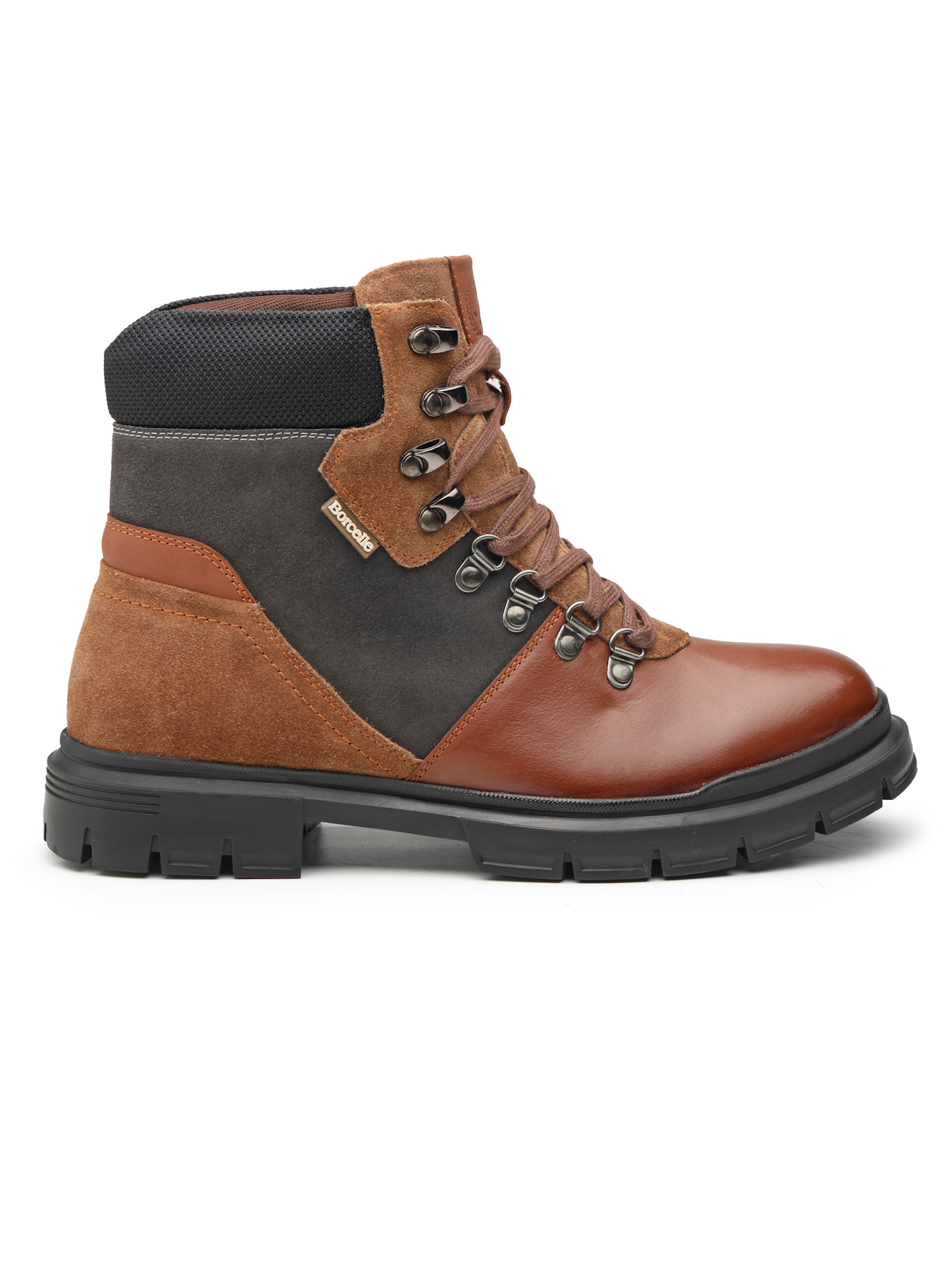 Borcelle Men’s Apex Tactical Leather Hiking Boots – Desert Tan