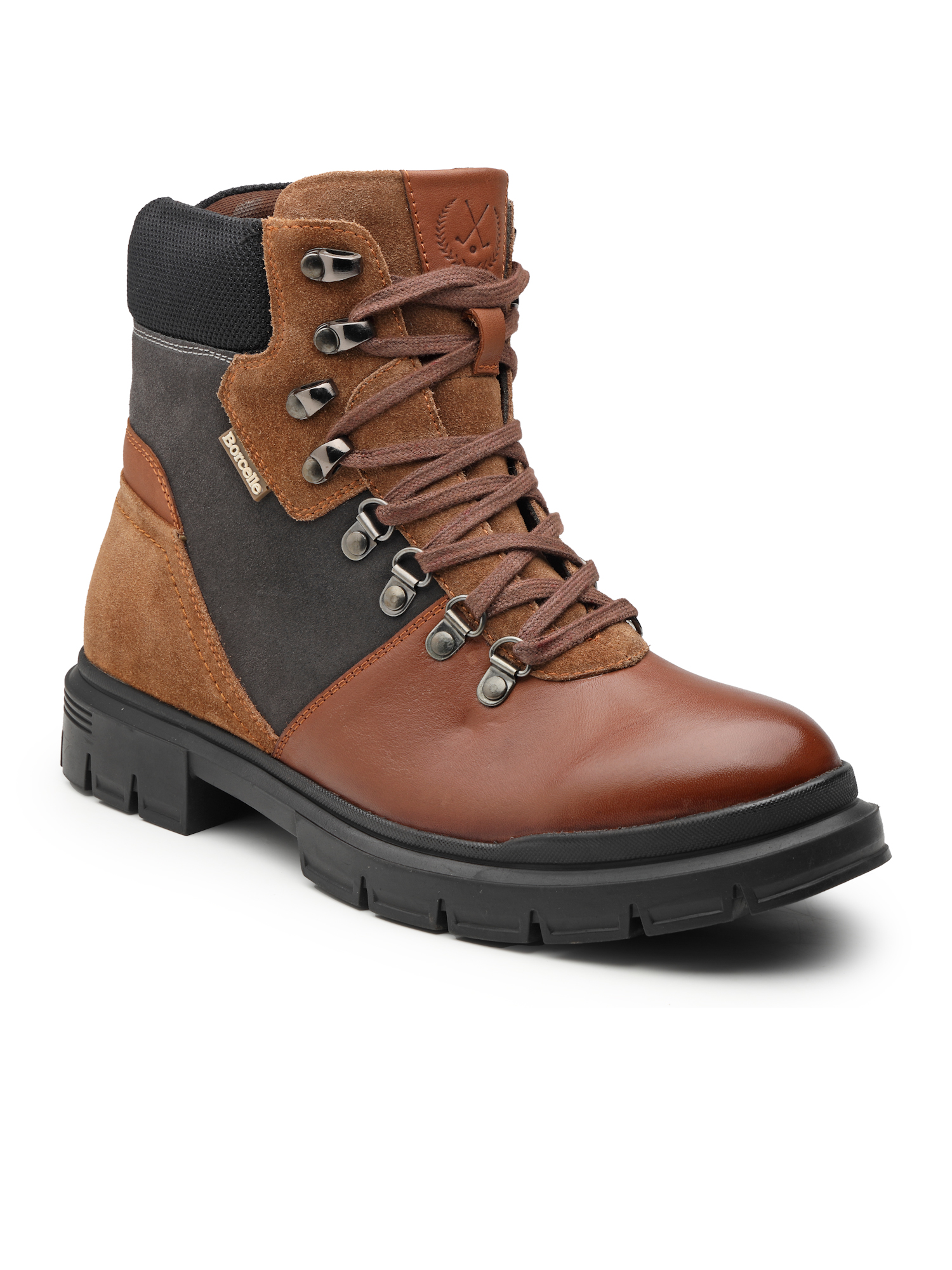 Borcelle Men’s Apex Tactical Leather Hiking Boots – Desert Tan - Image 3