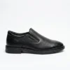 Borcelle Men’s Premium Textured Leather Slip-On Dress Shoes – Onyx Black