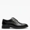 Borcelle Men's Classic Leather Cap-Toe Derby Shoes – Onyx Black